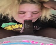 Mixed White Girl Swallows BBC