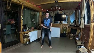 Tight Jeans Dance Slut Gagging Facefuck & Cum on My Tangas