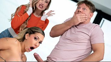 Sloppy Deepthroat in the Bathroom… She Gags on It and Takes It Deeper